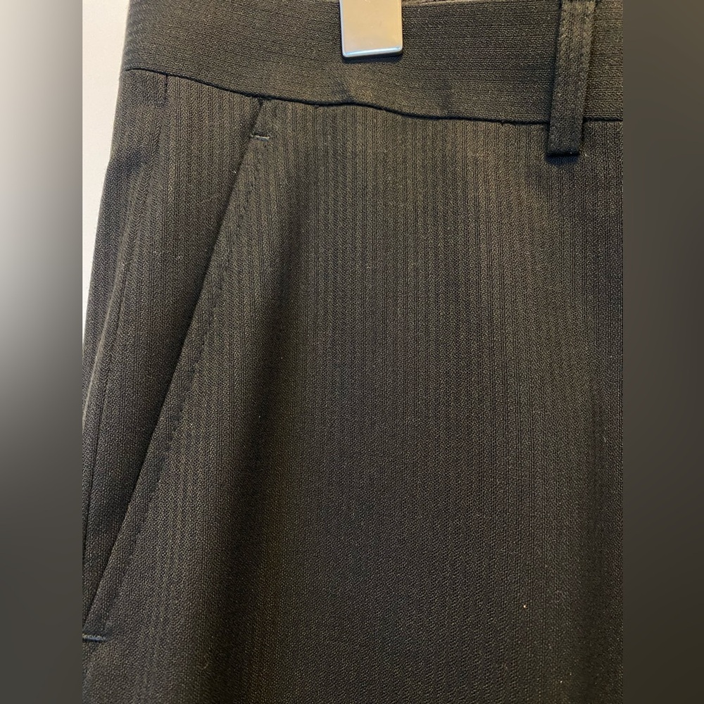 Le Chateau Classic Black Pinstriped Trousers size 33 preppy office